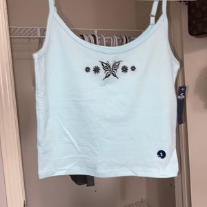 Baby Blue Hollister Tank/Crop Top